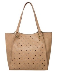Светло-коричневая сумка с геометрическим рисунком