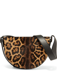 Женская светло-коричневая сумка с леопардовым принтом от Victoria Beckham