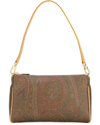 Женская светло-коричневая сумка с принтом от Etro