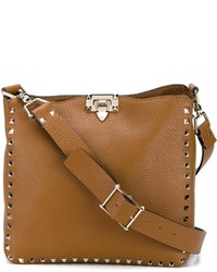 Светло-коричневая сумка через плечо от Valentino Garavani