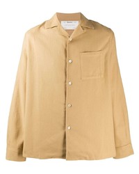 Мужская светло-коричневая фланелевая рубашка с длинным рукавом от Reception
