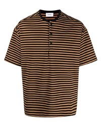 Мужская светло-коричневая футболка на пуговицах от Rhude