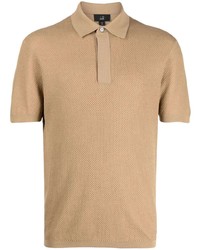 Мужская светло-коричневая футболка-поло в сеточку от Dunhill