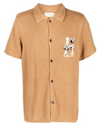 Мужская светло-коричневая футболка-поло с принтом от HONOR THE GIFT