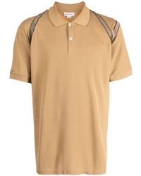 Мужская светло-коричневая футболка-поло от Alexander McQueen
