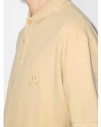 Мужская светло-коричневая футболка-поло от Isabel Marant