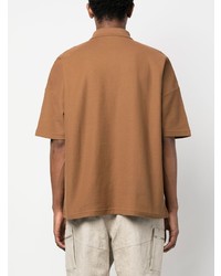Мужская светло-коричневая футболка-поло от A.P.C.