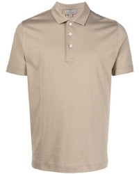 Мужская светло-коричневая футболка-поло от Canali