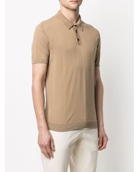 Мужская светло-коричневая футболка-поло от Roberto Collina