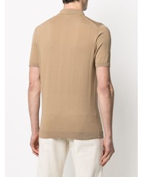 Мужская светло-коричневая футболка-поло от Roberto Collina