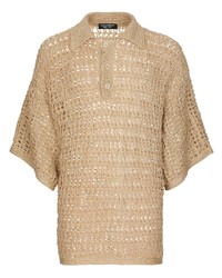Мужская светло-коричневая футболка-поло от Dolce & Gabbana