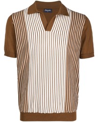Мужская светло-коричневая футболка-поло от Drumohr
