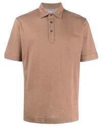 Мужская светло-коричневая футболка-поло от Eleventy