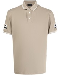 Мужская светло-коричневая футболка-поло от Emporio Armani