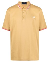 Мужская светло-коричневая футболка-поло от Fred Perry