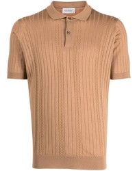Мужская светло-коричневая футболка-поло от John Smedley