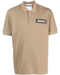 Мужская светло-коричневая футболка-поло от Moschino