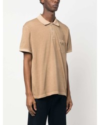 Мужская светло-коричневая футболка-поло от Fay