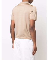 Мужская светло-коричневая футболка-поло от Sandro