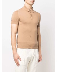 Мужская светло-коричневая футболка-поло от Tom Ford