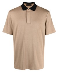 Мужская светло-коричневая футболка-поло от Theory
