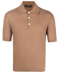 Мужская светло-коричневая футболка-поло от Versace