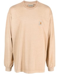 Мужская светло-коричневая футболка с длинным рукавом от Carhartt WIP