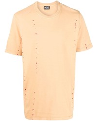 Мужская светло-коричневая футболка с круглым вырезом с принтом тай-дай от Diesel