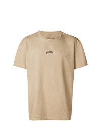 Мужская светло-коричневая футболка с круглым вырезом с принтом от A-Cold-Wall*