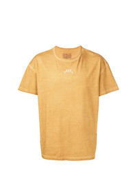Мужская светло-коричневая футболка с круглым вырезом с принтом от A-Cold-Wall*