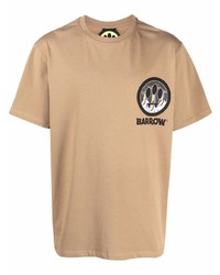 Мужская светло-коричневая футболка с круглым вырезом с принтом от BARROW