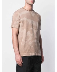 Мужская светло-коричневая футболка с круглым вырезом с принтом от 1017 Alyx 9Sm
