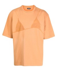 Мужская светло-коричневая футболка с круглым вырезом с принтом от Jacquemus