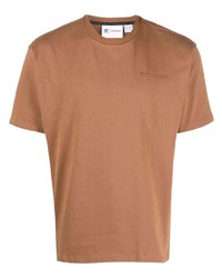 Мужская светло-коричневая футболка с круглым вырезом от adidas