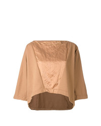 Женская светло-коричневая футболка с круглым вырезом от Andrea Ya'aqov