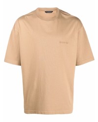 Мужская светло-коричневая футболка с круглым вырезом от Balenciaga