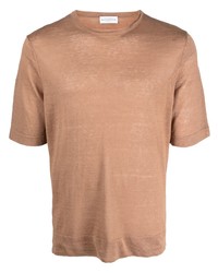 Мужская светло-коричневая футболка с круглым вырезом от Ballantyne