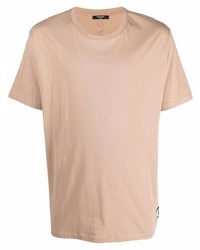 Мужская светло-коричневая футболка с круглым вырезом от Balmain