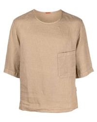 Мужская светло-коричневая футболка с круглым вырезом от Barena