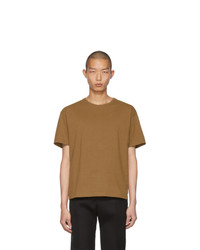 Мужская светло-коричневая футболка с круглым вырезом от Bottega Veneta