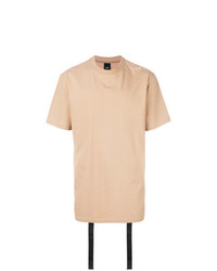 Мужская светло-коричневая футболка с круглым вырезом от D By D