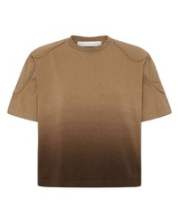 Мужская светло-коричневая футболка с круглым вырезом от Dion Lee