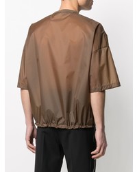 Мужская светло-коричневая футболка с круглым вырезом от DSQUARED2