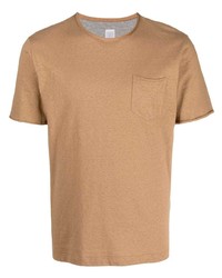 Мужская светло-коричневая футболка с круглым вырезом от Eleventy