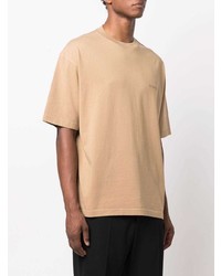Мужская светло-коричневая футболка с круглым вырезом от Balenciaga