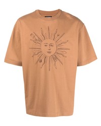 Мужская светло-коричневая футболка с круглым вырезом от Jacquemus