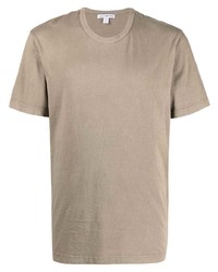 Мужская светло-коричневая футболка с круглым вырезом от James Perse