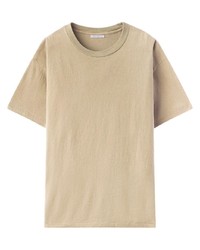 Мужская светло-коричневая футболка с круглым вырезом от John Elliott