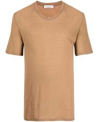 Мужская светло-коричневая футболка с круглым вырезом от Laneus