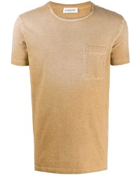 Мужская светло-коричневая футболка с круглым вырезом от Lanvin